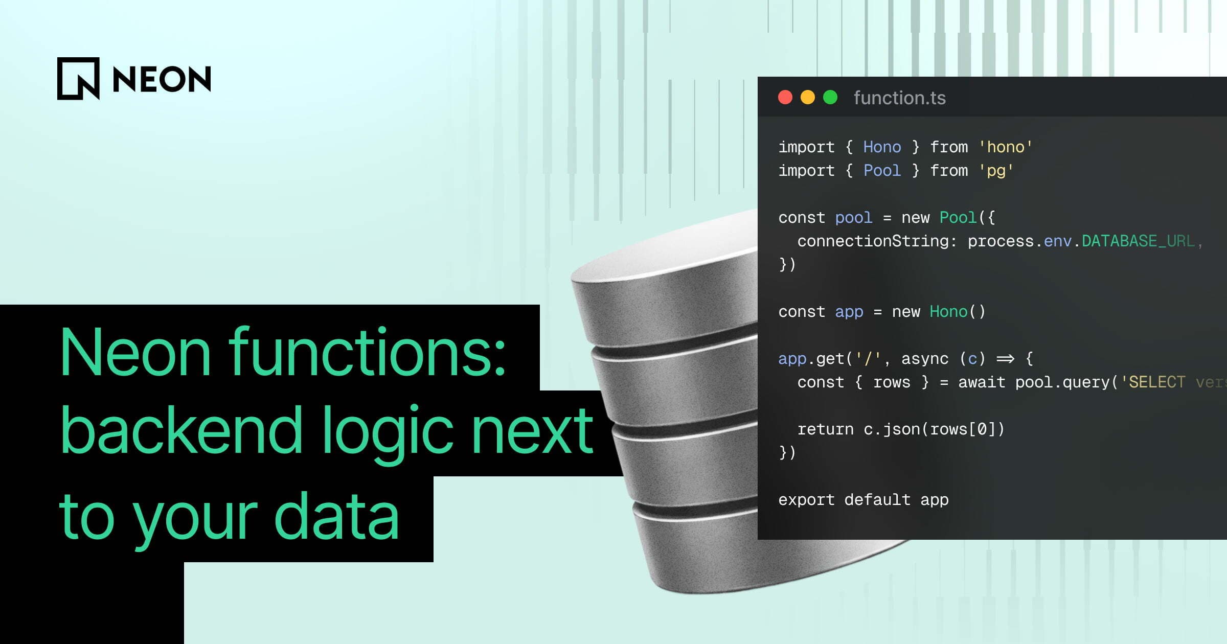 Neon Functions: backend logic next to your data